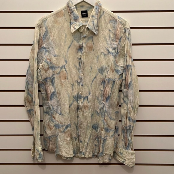 Boss Multicolor Abstract Men's Shirt